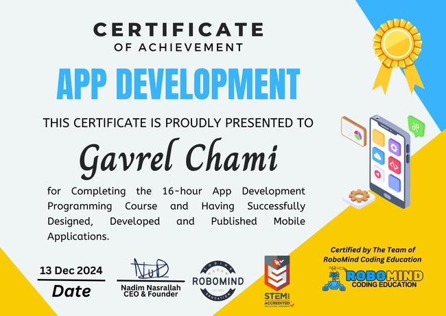 Gavrel Chami Mobile Applications Certificate.jpg